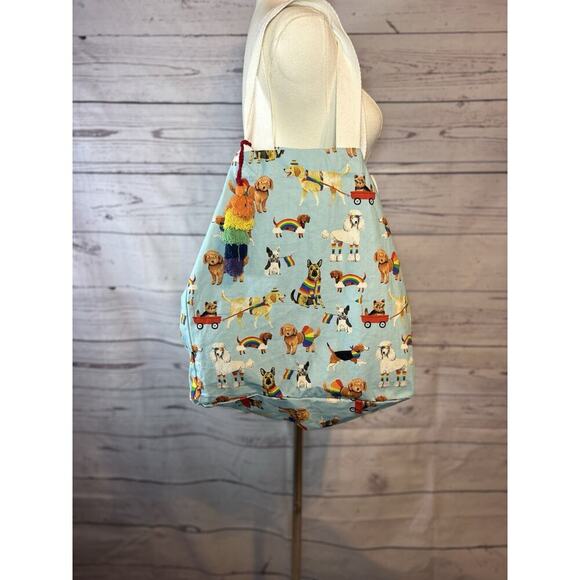 C&C California Handbags - NWT CC California Pride Dog Print Canvas Tote Bag Rainbow